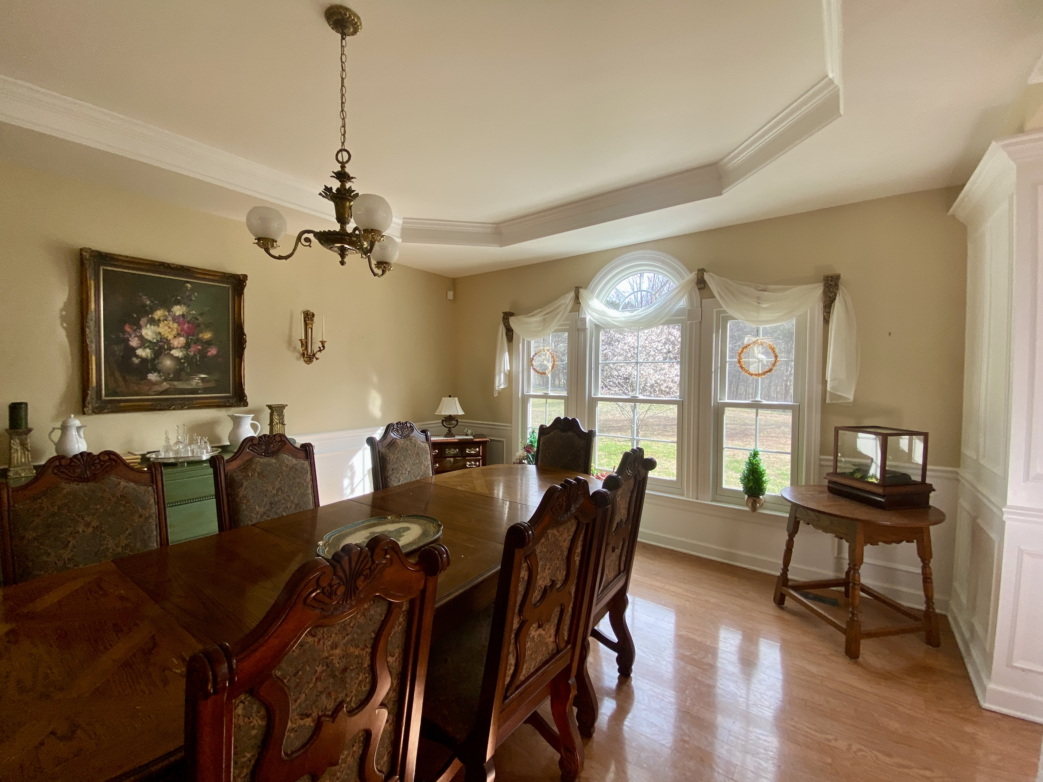 formal dining room with natural light
